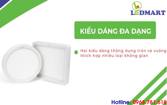 thiết kế của đèn led ốp trần kingled