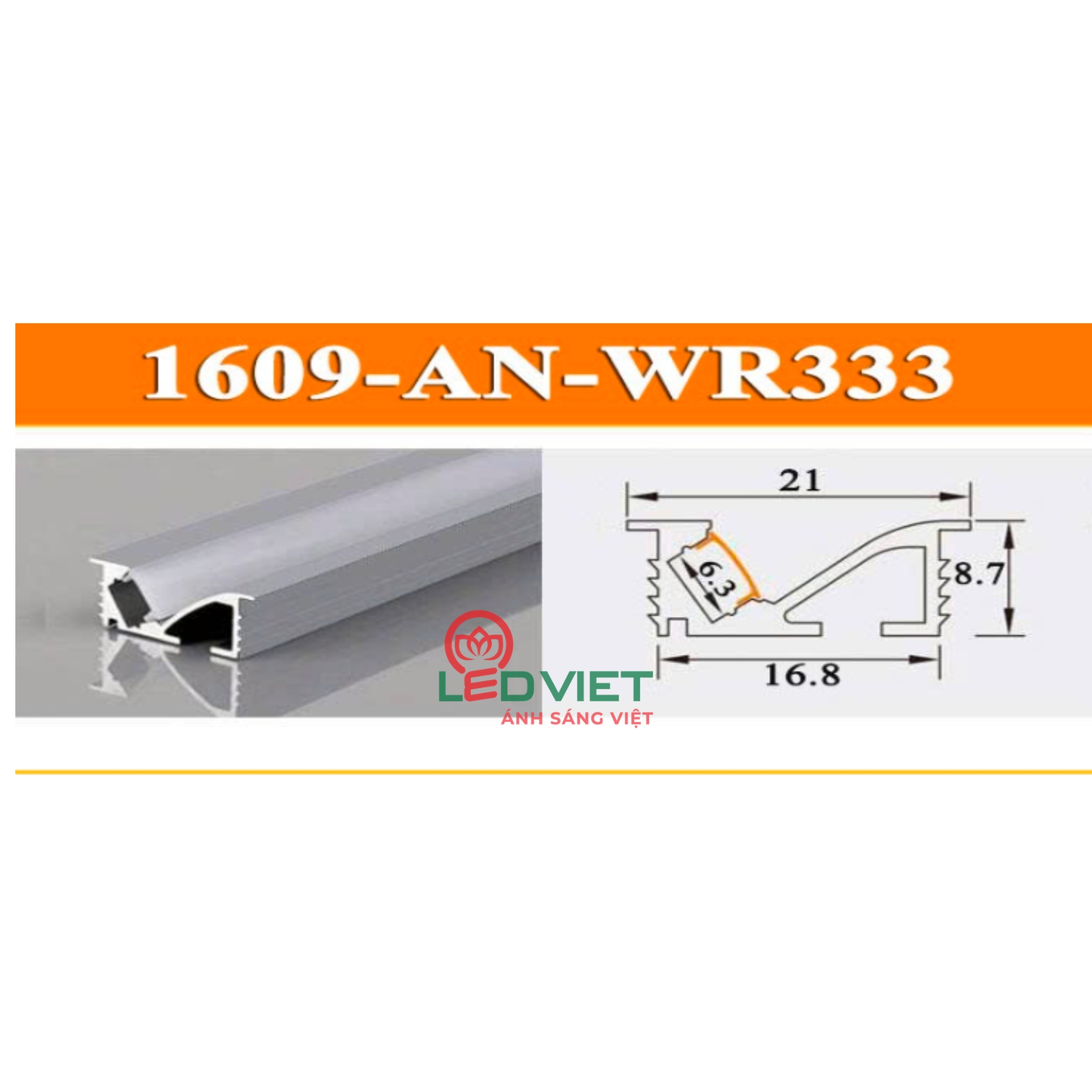 Thanh nhôm định hình 1609