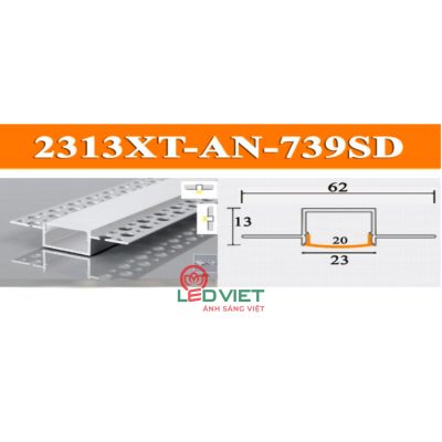 Thanh nhôm định hình 2313XT