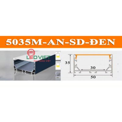 Thanh nhôm định hình 5035M Đen