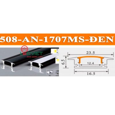 Thanh nhôm định hình 508 Đen