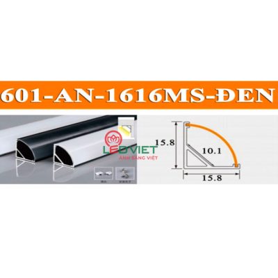 Thanh nhôm định hình 601 Đen