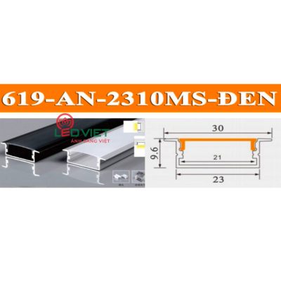 Thanh nhôm định hình 619 đen