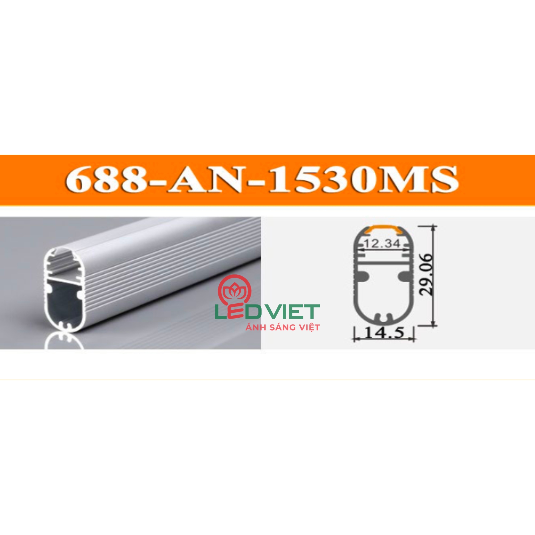 Thanh nhôm định hình 688